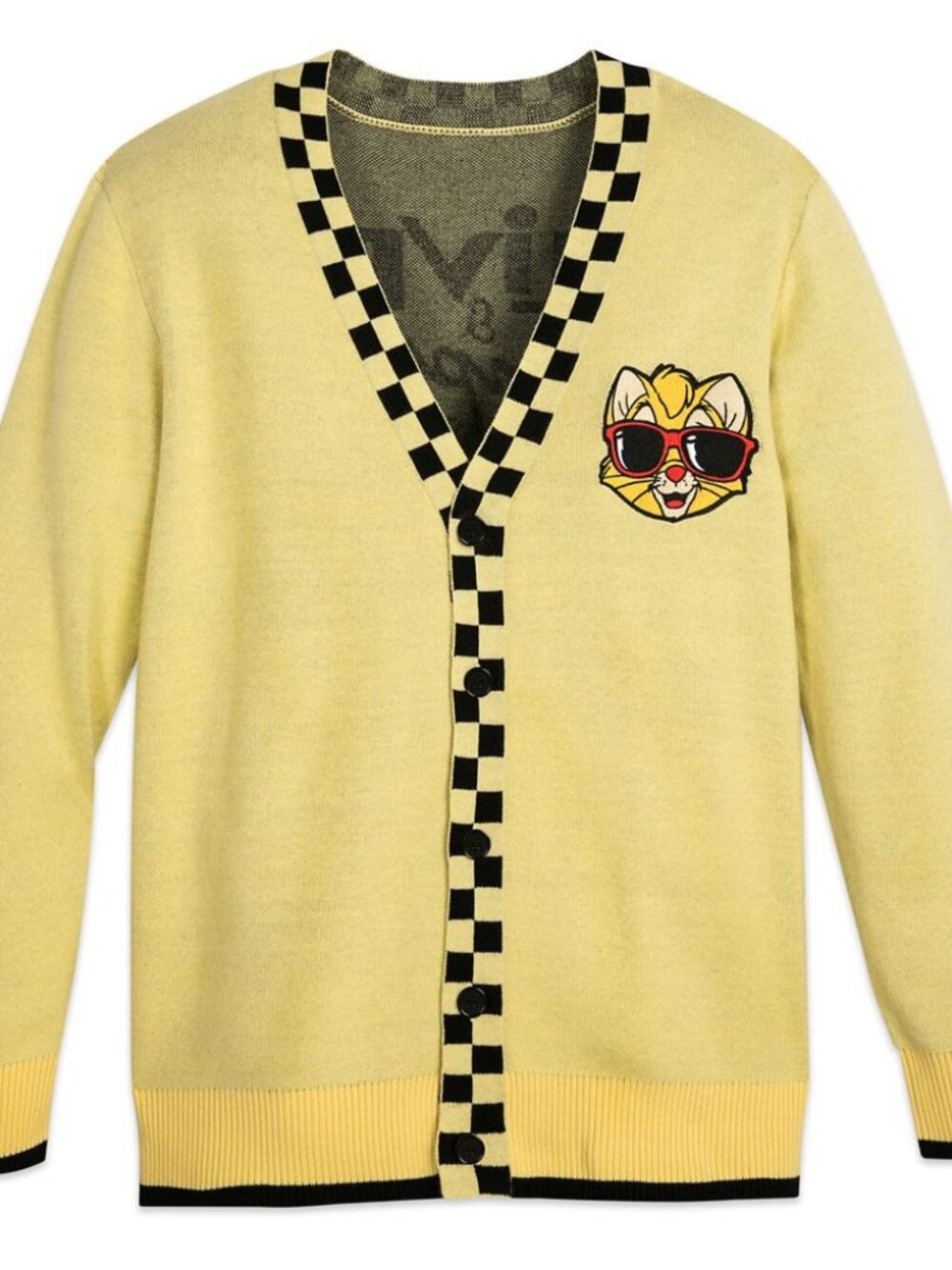 Disney Store Oliver & Company Knit Cardigan Taxi Yellow Size Large NWT